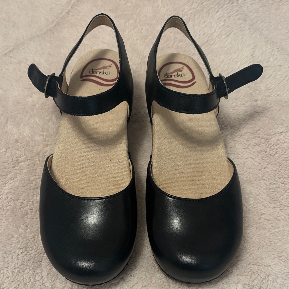 Dansko Black Sam open back Mary Jane